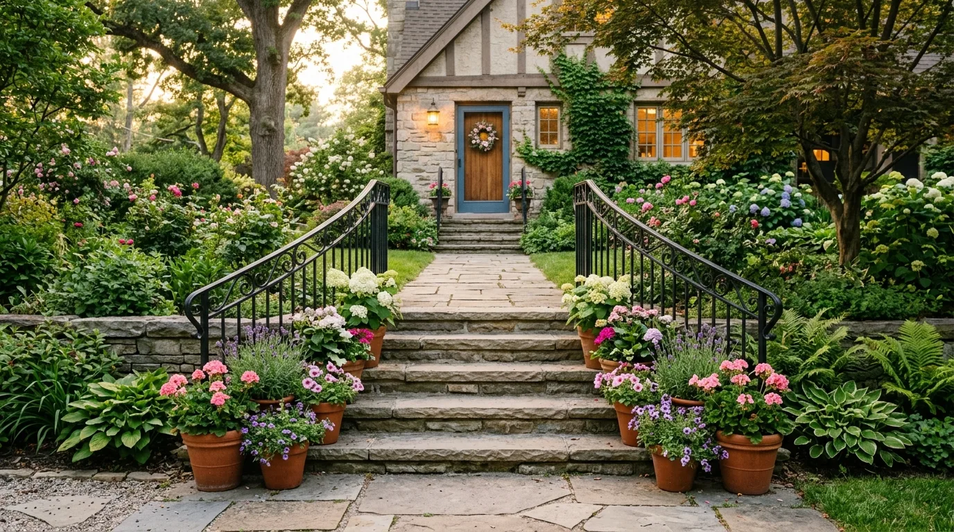 Symmetrical Stone Steps